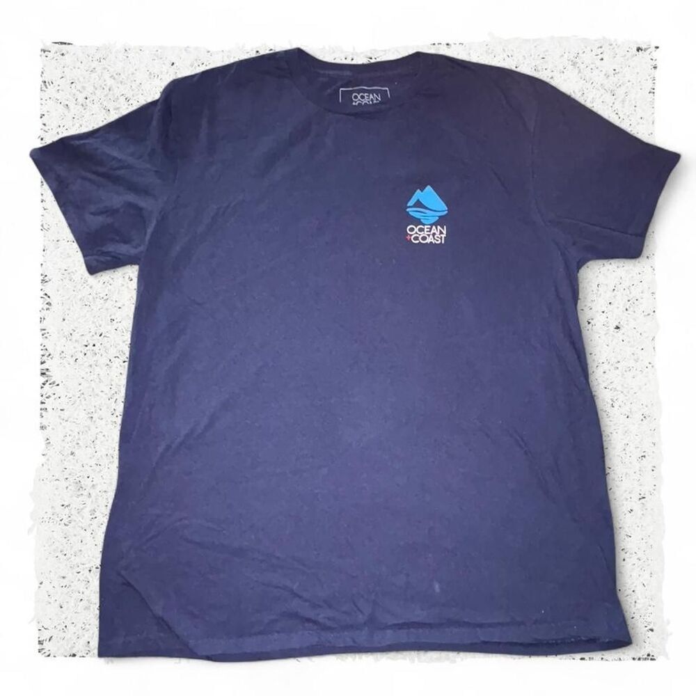Ocean-coast-clothing Men's Navy and Blue T-shirt